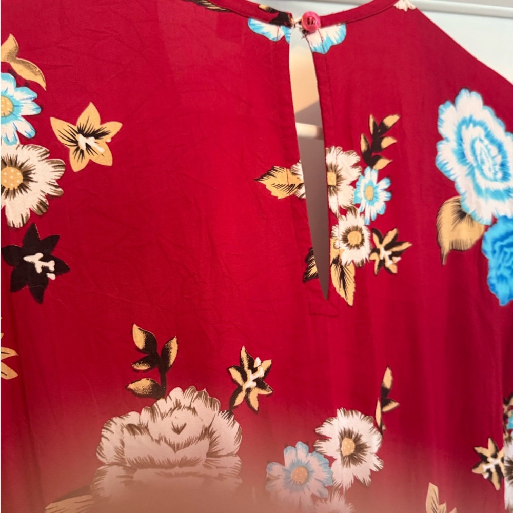 Rocks Red/pink Floral Jumpsuit - Picture 6 of 7